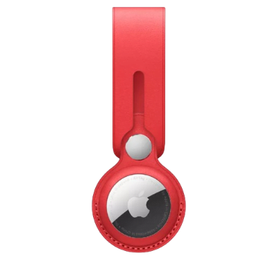 Apple AirTag Correa Loop Piel Rojo